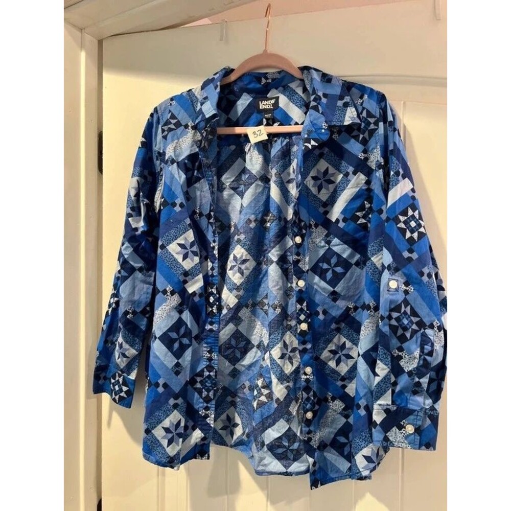 Lands end button up shirt quilt pattern